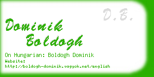 dominik boldogh business card